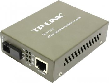 Медиаконвертер TP-LINK <MC112CS> 100Base-TX to 100Base-FX single-mode Media Converter (1UTP, 1SC)