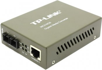 Медиаконвертер TP-Link <MC210CS> 1000Base-T to 1000Base-LX/LH Media Converter (1 UTP, 1 fiber SC type)