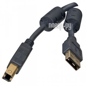 Кабель 5bites USB2.0 A-->B (1.8м) 2 фильтра <UC5010-018A>