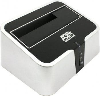 Кредл для HDD AgeStar <3UBT2(6G)-Silver> SATA Docking Station (для внешнего подключения 3.5"/2.5"SATA устройств, USB3.0)