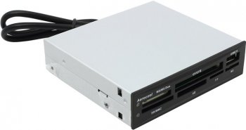Картридер Aerocool <АТ-981>3.5" Internal USB2.0 CF/MD/MMC/SDHC/microSDHC/xD/MS(/Pro/Duo/M2) Card Reader/Writer+1xUSB2.0