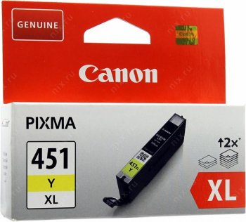 Картридж Canon CLI-451XLY 6475B001 желтый для PIXMA iP7240/MG6340/MG5440