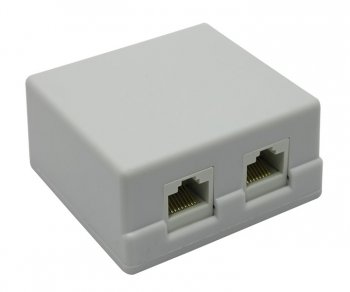 Розетка RJ45 5bites <LY-SB02-A> внешняя двойная кат.5(e)