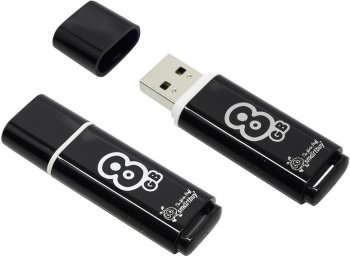 Накопитель USB SmartBuy Glossy <SB8GBGS-K> USB2.0 Flash Drive 8Gb (RTL)