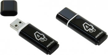 Накопитель USB SmartBuy Glossy <SB4GBGS-K> USB2.0 Flash Drive 4Gb (RTL)