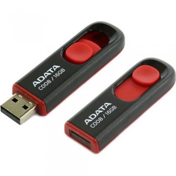 Накопитель USB A-Data 16Gb Classic C008 AC008-16G-RKD USB2.0 красный/черный