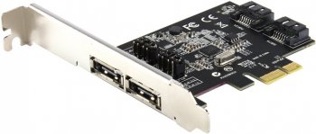 Контроллер STLab A-480 (RTL) PCI-Ex1, SATA 6Gb/s, 2port-ext, 2port-int