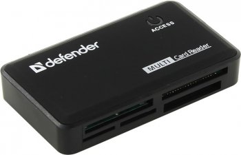 Картридер Defender OPTIMUS USB 2.0, универс. черный