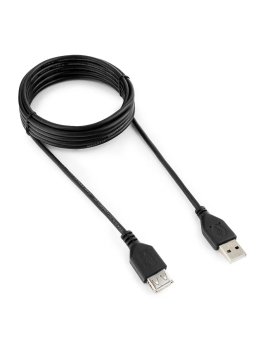 Кабель удлинит. USB2.0 Pro Gembird AM/AF, 3.0м, позол.конт., черный, пакет CCP-USB2-AMAF-10