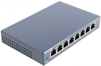 Коммутатор TP-LINK <TL-SG108> 8-Port Gigabit Desktop (8UTP 10/100/1000 Mbps)