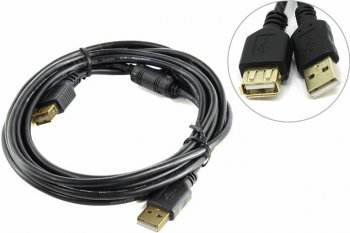 Кабель 5bites <UC5011-030A> USB2.0 A-->A 3м 2 фильтра