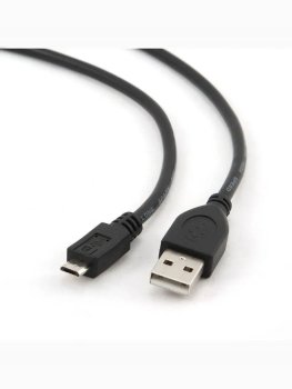 Кабель USB 2.0 Pro Gembird/Cablexpert, AM/microBM 5P, 0.5м, экран, черный, пакет CCP-mUSB2-AMBM-0.5M