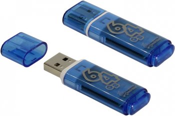 Накопитель USB SmartBuy Glossy <SB64GBGS-B> USB2.0 Flash Drive 64Gb (RTL)