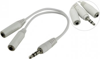Разветвитель 5bites <AA-3MF2-02WH> Jack3.5-M --> 2xJack3.5-F