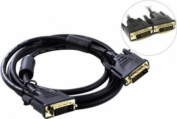 Кабель 5bites <APC-096-020> DVI-D to DVI-D Dual Link (25M -25M) 2м 2 фильтра