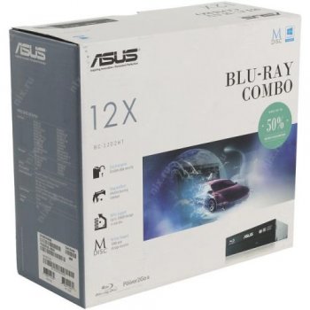 Привод Blu-Ray внутренний BD-ROM&DVD RAM&DVD±R/RW&CDRW ASUS BC-12D2HT <Black> SATA (RTL)