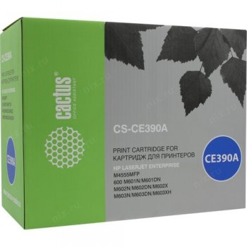 Картридж Cactus CS-CE390A для HP LJ M4555MFP/M601/M602/M603