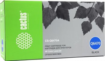 Картридж Cactus CS-Q6470A Black для HP LJ CP3505/3600/3800