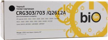 Картридж Bion BCR-CRG303/703/Q2612A для HP LaserJet 1010/1012/1015/1018/1020/1022/3015/3020/3030/3050/3052/3055/M1005/M1319; Canon i-SENSYS LBP2900B/L