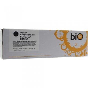 Картридж Bion BCR-C712/CB435A для HP LaserJet P1005/P1006; Canon i-SENSYS LBP3010/LBP3100/LBP3020/LBP3010B (2000 стр.), Черный, с чипом