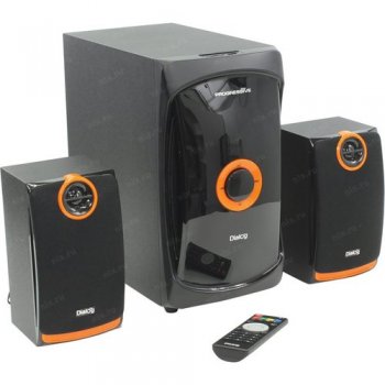 Колонки Диалог Progressive AP-200 <Black> (2x15W + Subwoofer 30W, USB, SD-reader)