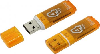 Накопитель USB SmartBuy Glossy <SB4GBGS-Or> USB2.0 Flash Drive 4Gb (RTL)