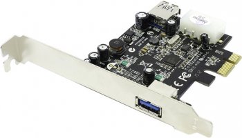 Контроллер STLab U-720 (RTL) PCI-Ex1, USB3.0, 1 port-ext, 1 port-int