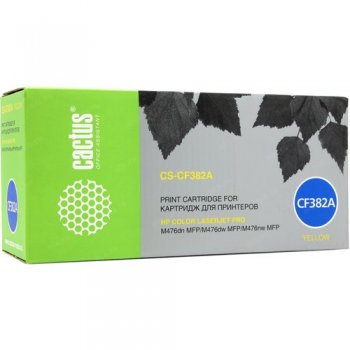 Картридж Cactus CS-CF382A Yellow для Color HP LJ Pro M476dn/nw/dw