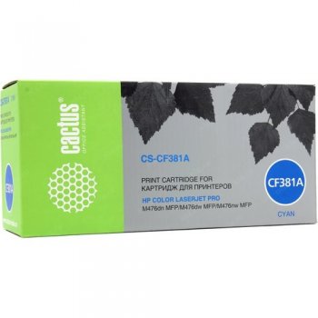 Картридж Cactus CS-CF381A Cyan для Color HP LJ Pro M476dn/nw/dw