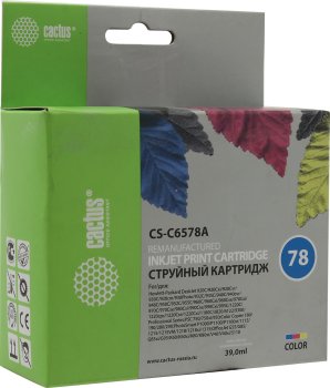 Картридж Cactus CS-C6578A (№78) Color для hp DesignJet 920/930/940/950/960/9709/1180/6122 (восстановлен из б/у)