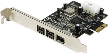 Контроллер STLab F-301 (RTL) PCI-Ex1, IEEE1394b, 800Mbps, 2 port-ext, IEEE1394, 1 port-ext