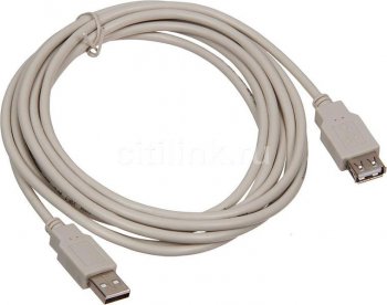 Кабель Buro USB A(m) USB A(f) 3м (USB2.0-AM/AF-3)