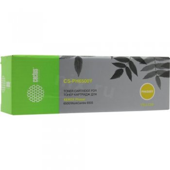 Картридж Cactus CS-PH6500Y 106R01603 желтый для Xerox Phaser 6500/WorkCentre 6505 (2500стр.)
