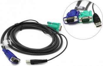 Кабель для KVM ATEN <2L-5203U> (USB+VGA15M, 3м)