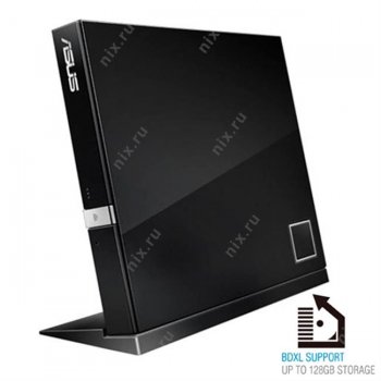 Привод Blu-Ray внешний BD-ROM&RAM&DVD±R/RW&CDRW ASUS SBC-06D2X-U<Black>EXT USB2.0(RTL)