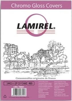 Обложка для переплёта Fellowes Lamirel LA-7869101 A4 картонная красный 250г/кв.м (100шт)