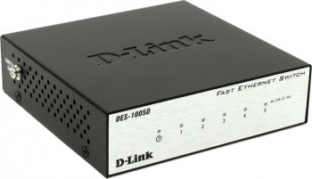 Коммутатор D-Link <DES-1005D /O2B> Fast E-net 5-port (5UTP, 10/100Mbps)