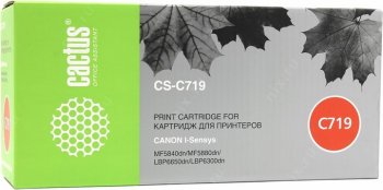 Картридж Cactus CS-C719 черный (2100стр.) для Canon i-SENSYS MF5840 MF5880 LBP6300 6650
