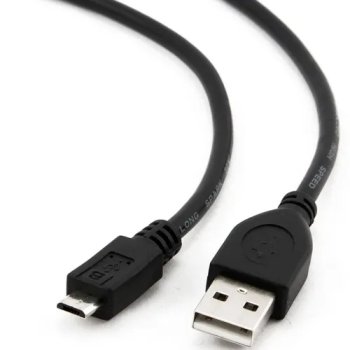 Кабель USB 2.0 AM/microB 5P (micro USB) 1.8м Pro Gembird, черный, пакет, CCP-mUSB2-AMBM-6