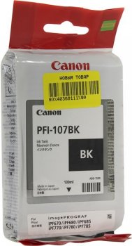 Картридж Canon PFI-107 BK черный для для iPF680/685/780/785 130ml (6705B001)