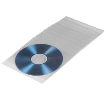 Конверты для оптических дисков полипропилен, 100 шт., прозрачный, Hama 33810