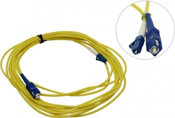 Кабель волоконно-оптический Patch cord ВО, LC-SC, VCOM, Simplex, SM 9/125 5м <VSU302-5.0>