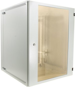 Шкаф NT WALLBOX PRO 15-66 G 19" настенный, двухсекционный, серый, 15U 600*660, дверь стекло-металл