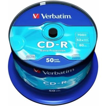 Диск CD-R Verbatim 700Mb 48x DataLife+ Cake Box (50шт) 43343
