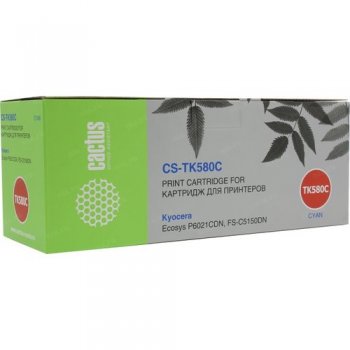 Картридж Cactus CS-TK580C Cyan для Kyocera FS-C5150DN