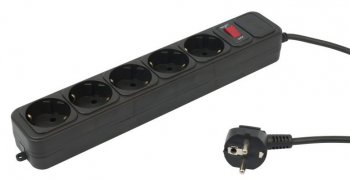 Сетевой фильтр PC Pet AP01006-3-B 3м (5 розеток) черный