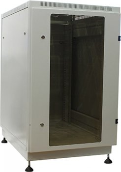 Шкаф NT PRACTIC 2 MG22-66 G 19" напольный 22U 600*600, дверь со стеклом, серый (3ч)