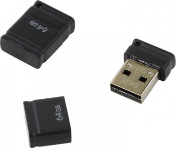 Накопитель USB Qumo Nanodrive <QM64GUD-NANO-B> USB2.0 Flash Drive 64Gb (RTL)