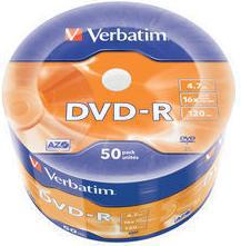 Диск DVD-R Verbatim 4.7Gb 16x bulk (50шт) (43788)