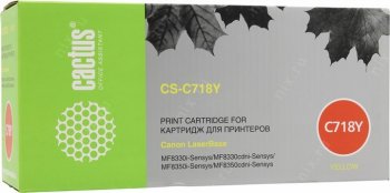 Картридж Cactus CS-C718Y Yellow для Canon i-SENSYS MF8330